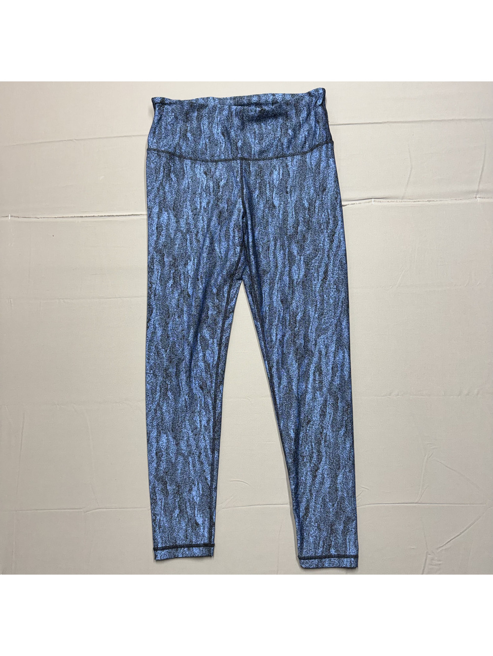 Kirkland Signature Womens Leggings Stretch Textured Size L Blue Athletic Yoga